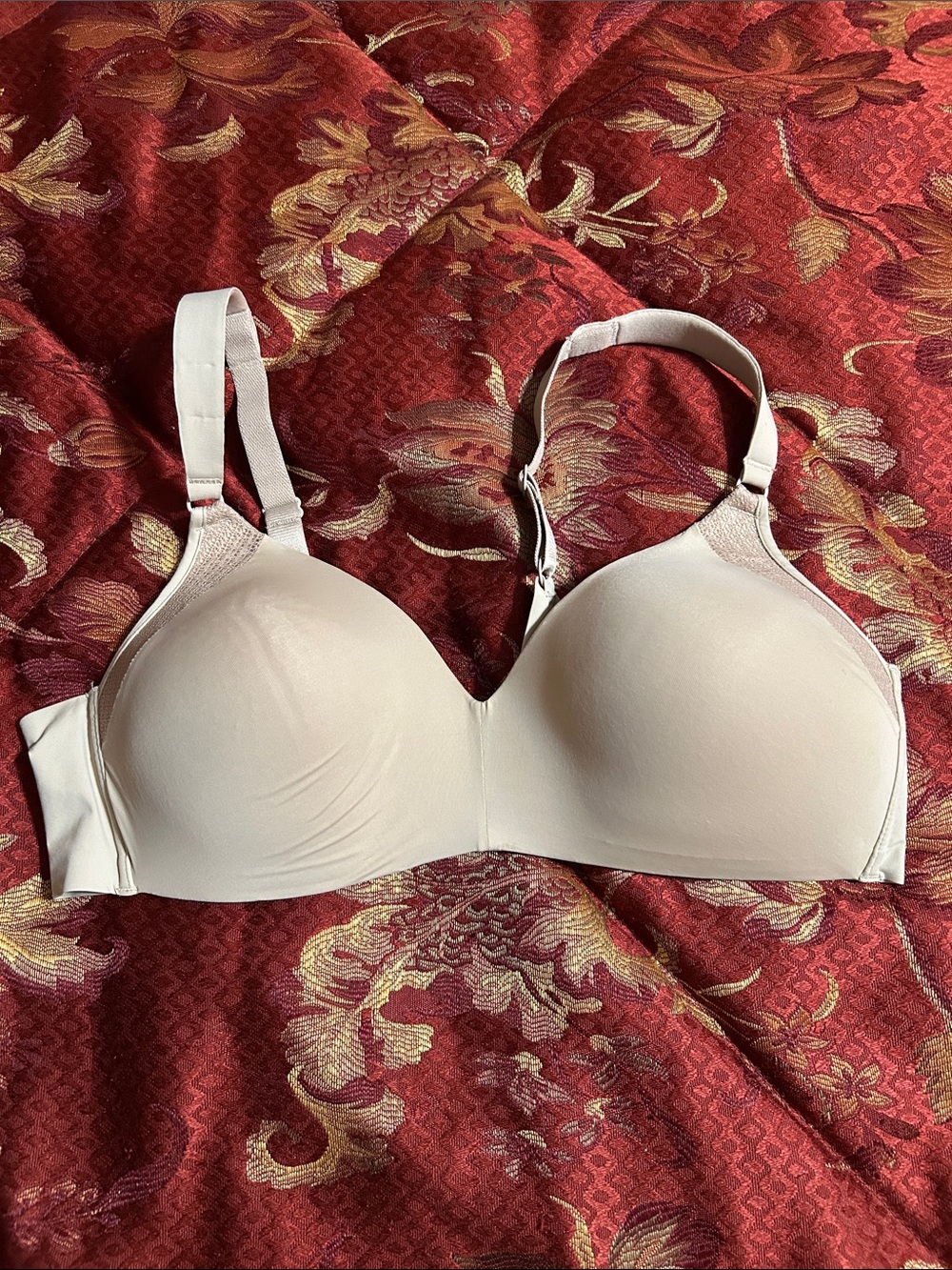 Warner’s 36C Cloud 9 Women’s Smooth Wireless Push Up,  Lightly Padded Tan Bra